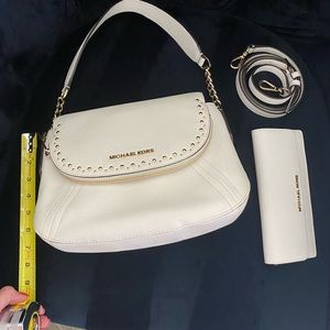 Michael Kors white crossbody shoulder bag